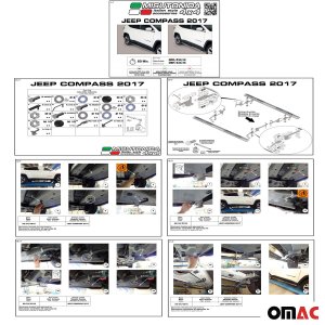 Jeep Compass Side Steps - Omac - S.Steel Oval - Black - '17-'25